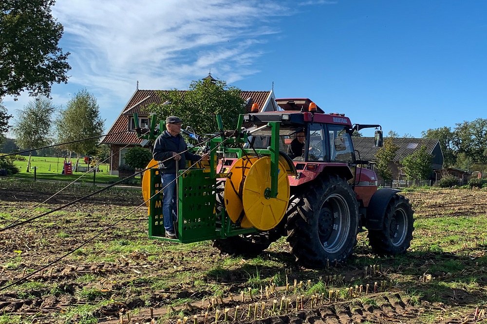 Het binnenhalen van de driptape