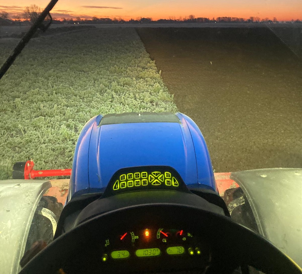 Uienland klaarleggen over de vorst