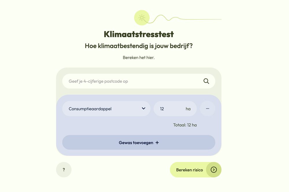 Klimaatstresstest helpt boeren risico's van klimaatverandering inzichtelijk te maken