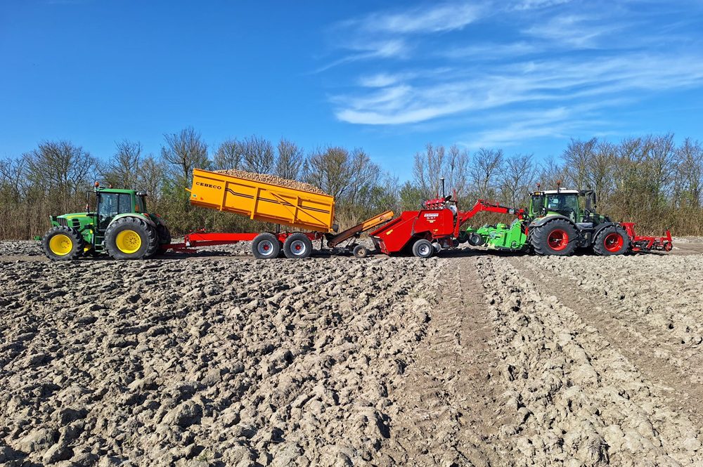 Poten onder ideale omstandigheden: lichte combinatie, lage bodemdruk en perfect weer
